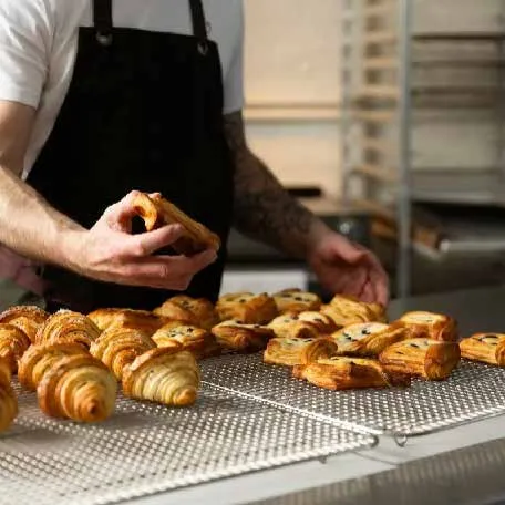 Food manufacturing production area with chilled ingredients.